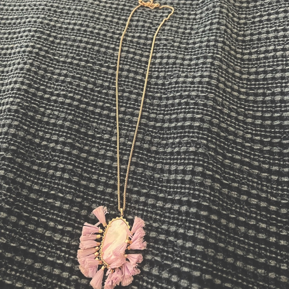 Kendra Scott Iridescent Pendant Necklace with Lavender Accents